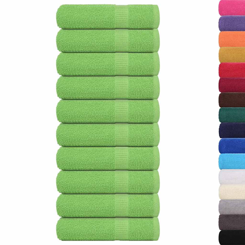 Hand Towels "FROGN" 10 pcs Apple Green 50x100 cm 360 gsm