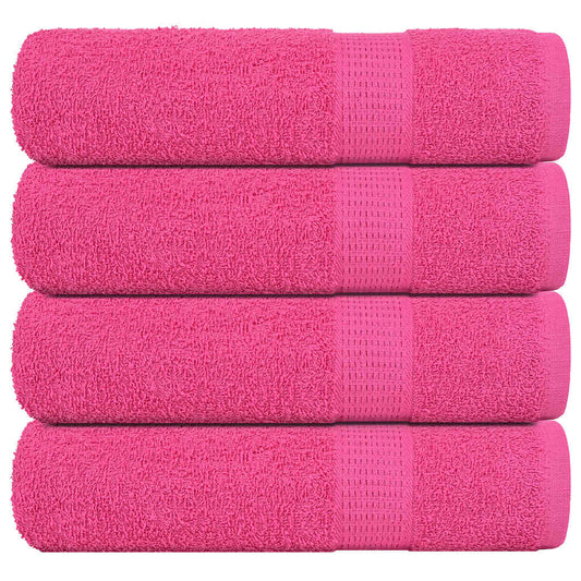 Hand Towels "FROGN" 4 pcs Pink 50x100 cm 360 gsm