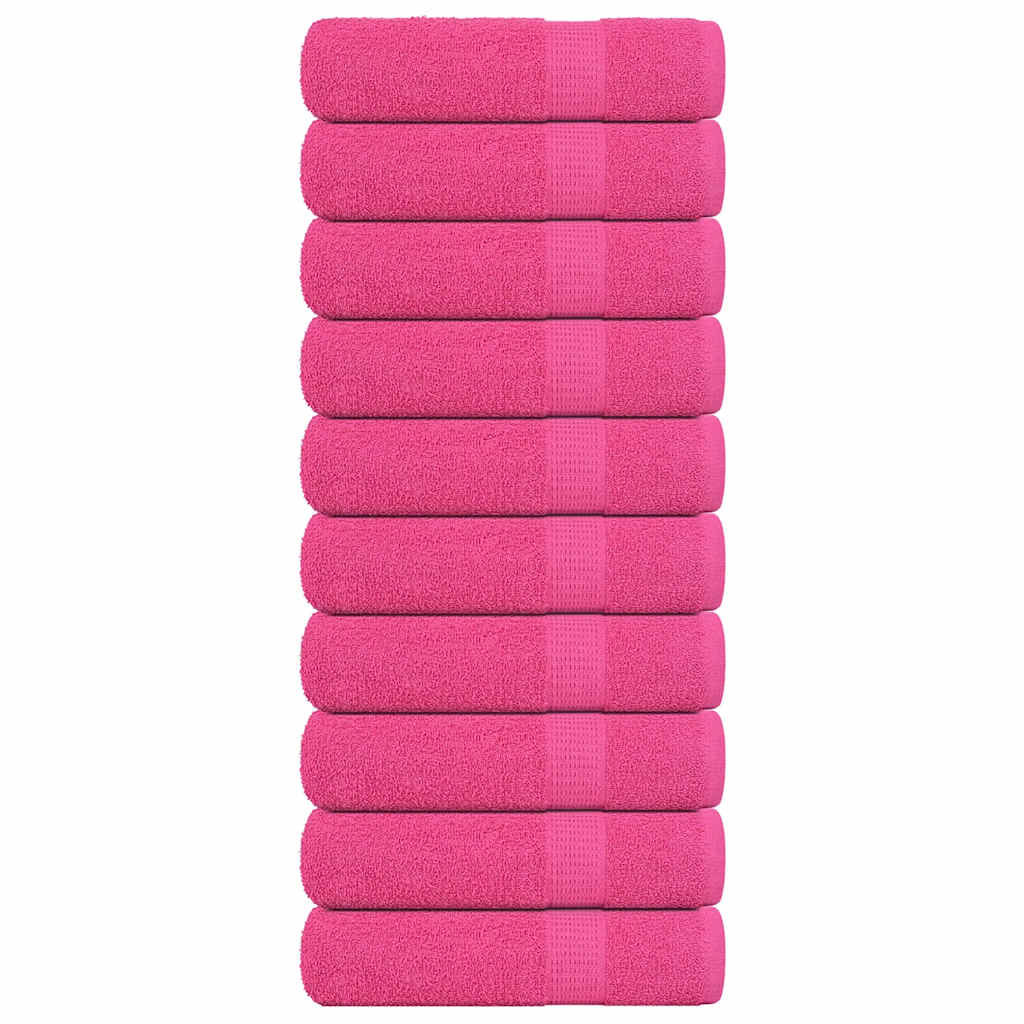 Hand Towels "FROGN" 10 pcs Pink 50x100 cm 360 gsm