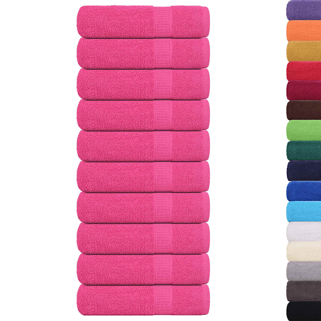 Hand Towels "FROGN" 10 pcs Pink 50x100 cm 360 gsm