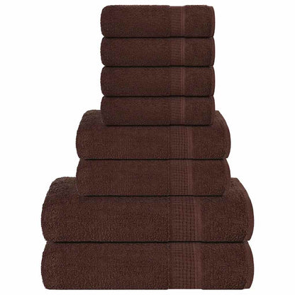 8 Piece Towel Set "FROGN" Brown 360 gsm
