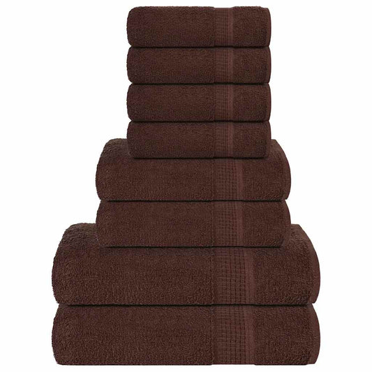 8 Piece Towel Set "FROGN" Brown 360 gsm