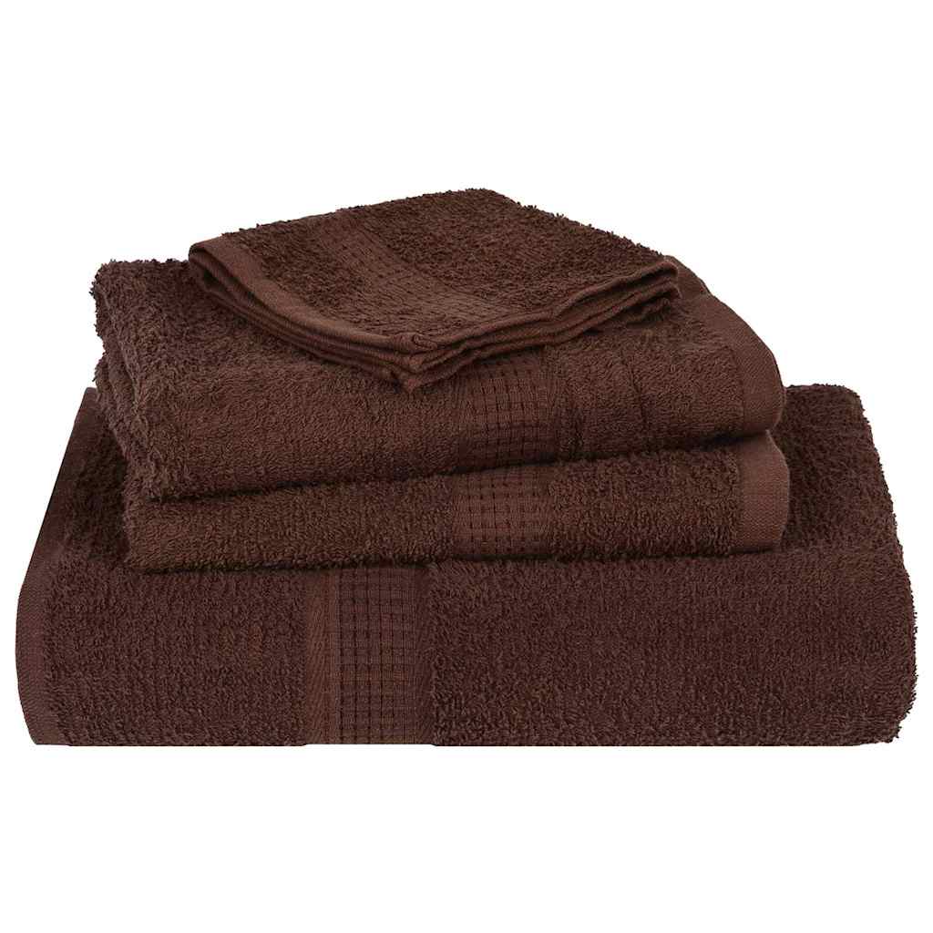 8 Piece Towel Set "FROGN" Brown 360 gsm