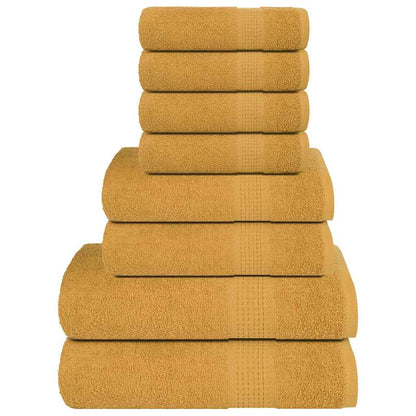 8 Piece Towel Set "FROGN" Gold 360 gsm