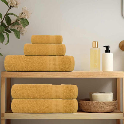 8 Piece Towel Set "FROGN" Gold 360 gsm