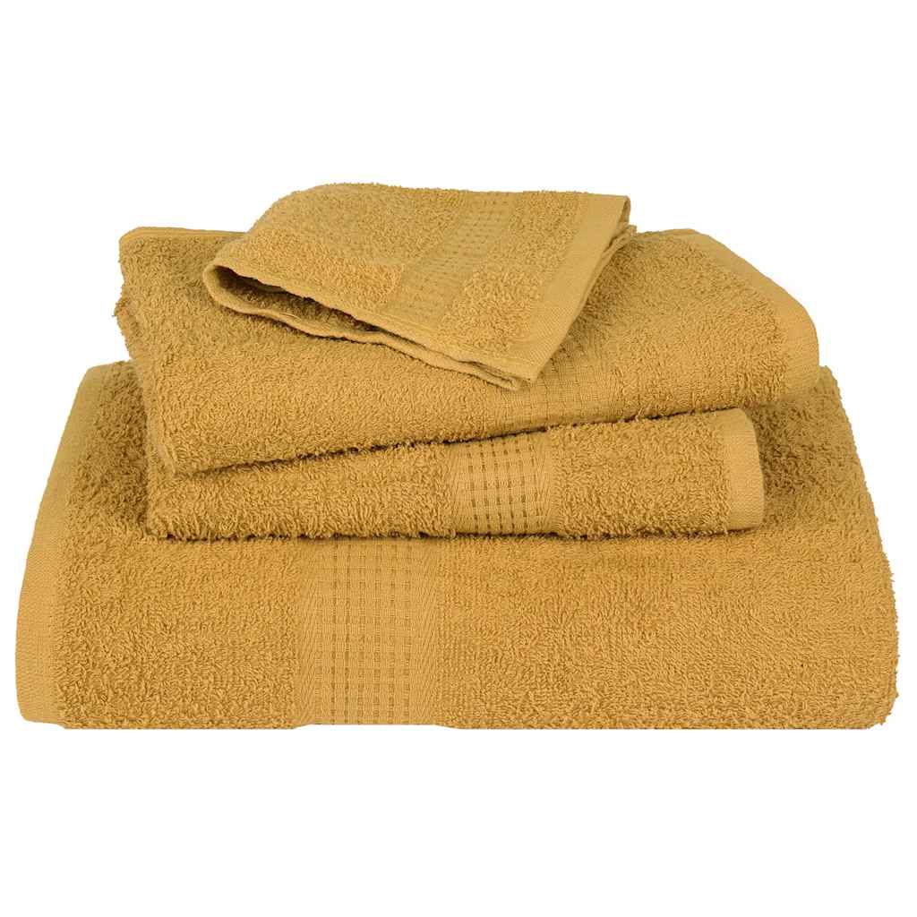 8 Piece Towel Set "FROGN" Gold 360 gsm