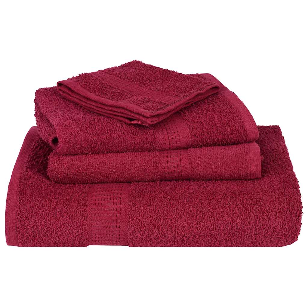 6 Piece Towel Set "FROGN" Bordeaux 360 gsm