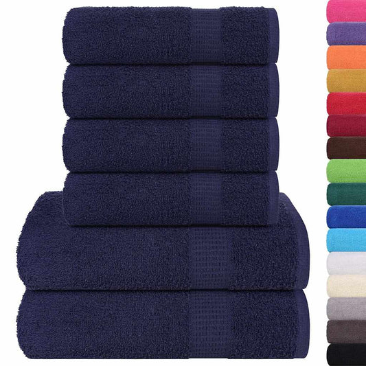 6 Piece Towel Set "FROGN" Navy Blue 360 gsm