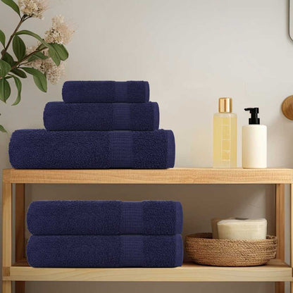 6 Piece Towel Set "FROGN" Navy Blue 360 gsm