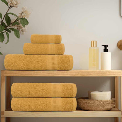 6 Piece Towel Set "FROGN" Gold 360 gsm