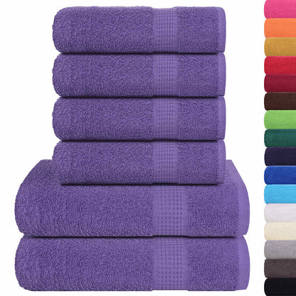 6 Piece Towel Set "FROGN" Purple 360 gsm