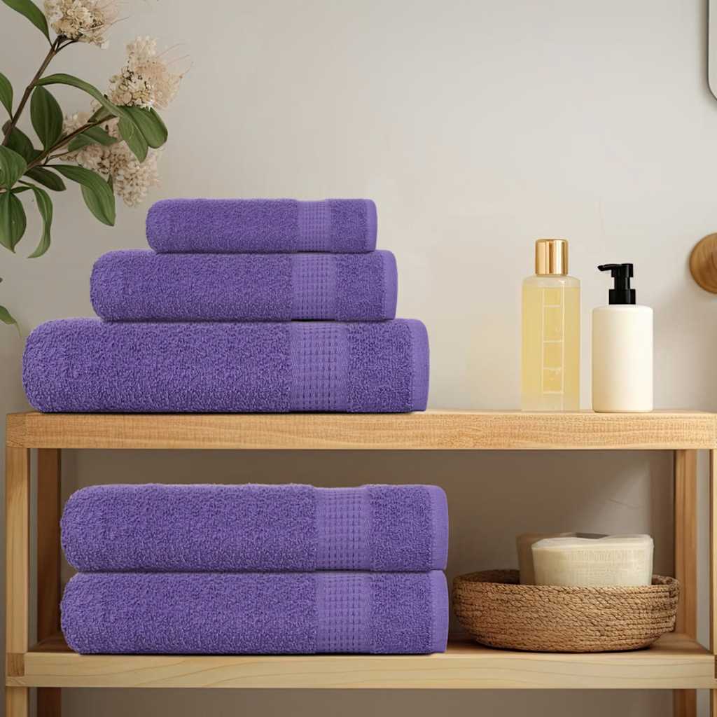 6 Piece Towel Set "FROGN" Purple 360 gsm