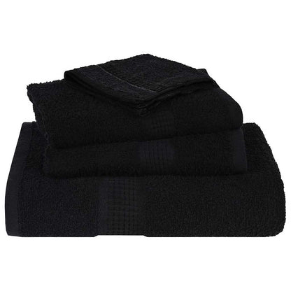 6 Piece Towel Set "FROGN" Black 360 gsm