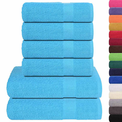 6 Piece Towel Set "FROGN" Turquoise 360 gsm