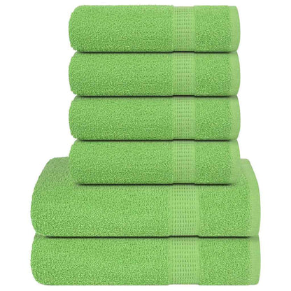6 Piece Towel Set "FROGN" Apple Green 360 gsm