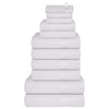 12 Piece Towel Set White 360 gsm 100% Cotton