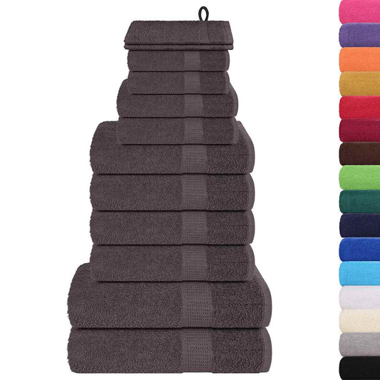 12 Piece Towel Set "FROGN" Anthracite 360 gsm