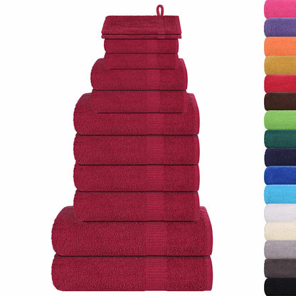 12 Piece Towel Set "FROGN" Bordeaux 360 gsm