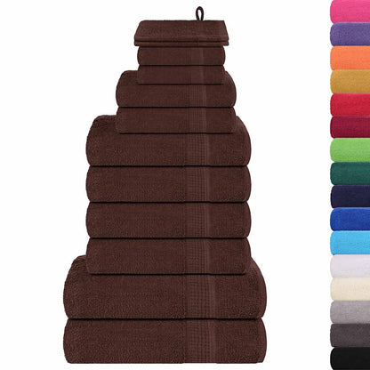 12 Piece Towel Set "FROGN" Brown 360 gsm