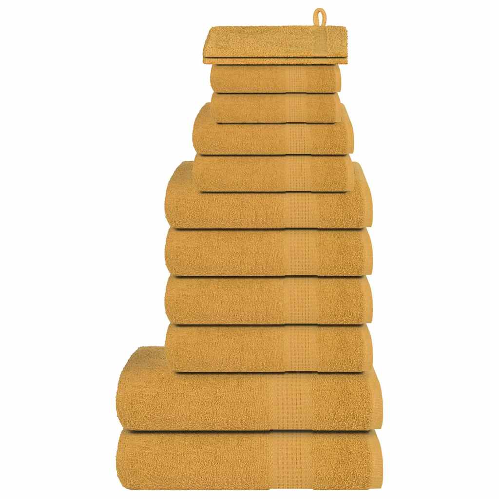 12 Piece Towel Set "FROGN" Gold 360 gsm