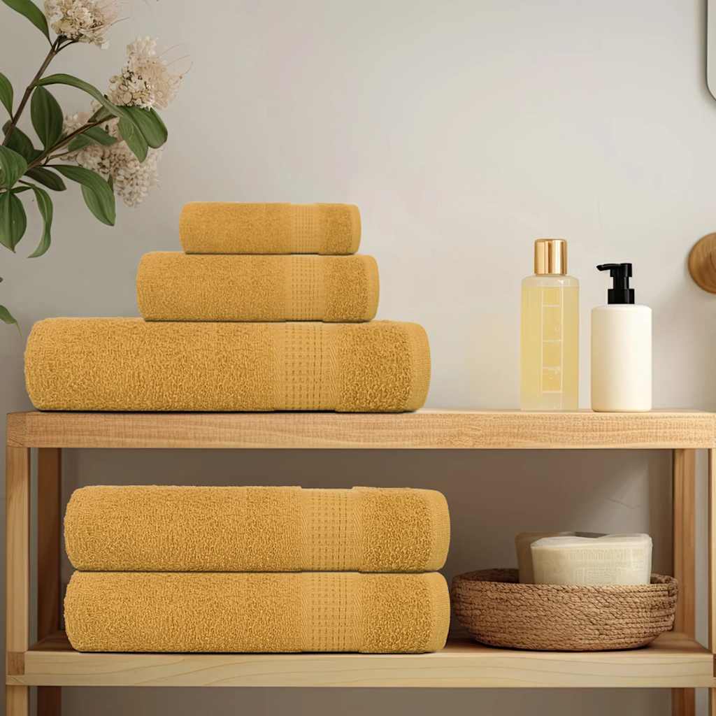 12 Piece Towel Set "FROGN" Gold 360 gsm