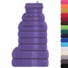 12 Piece Towel Set Purple 360 gsm 100% Cotton