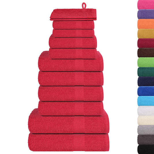12 Piece Towel Set "FROGN" Red 360 gsm