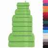 12 Piece Towel Set Apple Green 360 gsm 100% Cotton