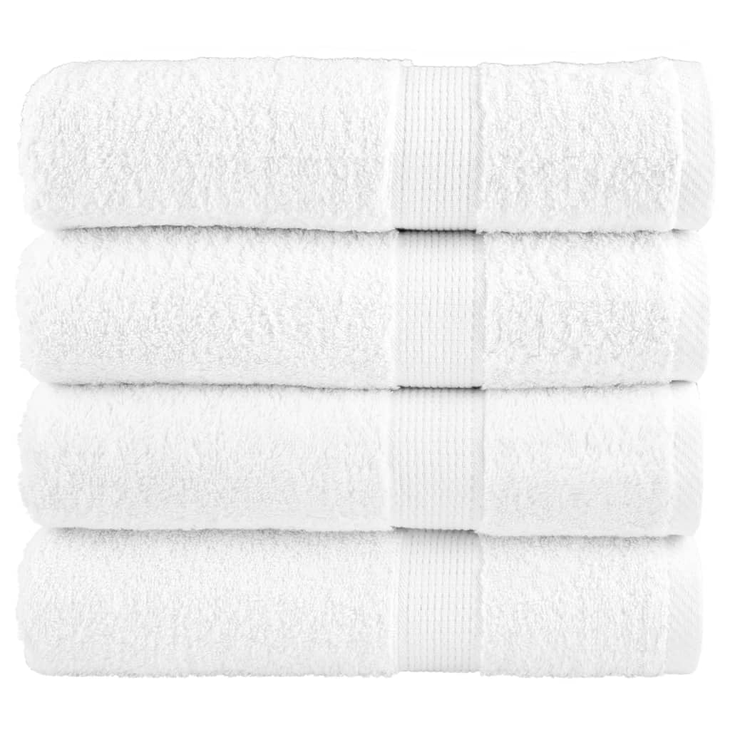 Premium Hand Towels "SOLUND" 4 pcs White 50x100 cm 600 gsm