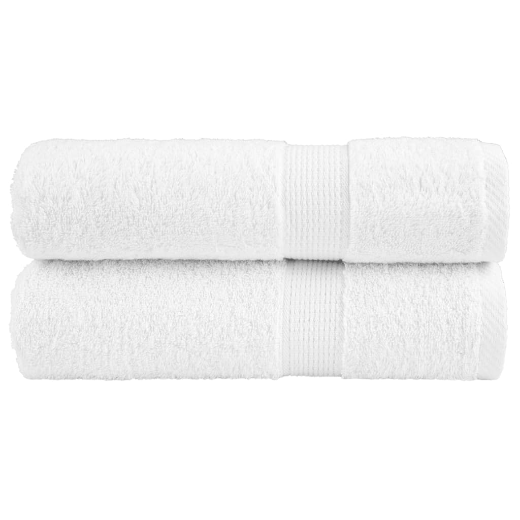 Premium Shower Towels "SOLUND" 2 pcs White 70x140 cm 600 gsm
