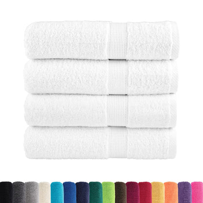 Premium Bath Towels "SOLUND" 4 pcs White 100x150 cm 600 gsm
