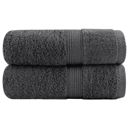 Premium Guest Towels "SOLUND" 2 pcs Anthracite 30x50 cm 600 gsm