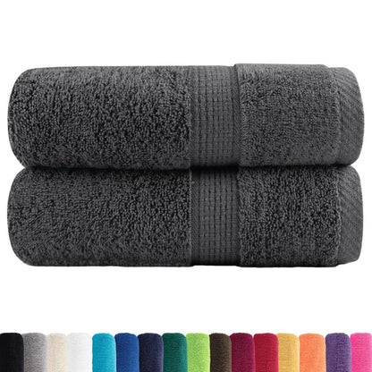 Premium Guest Towels "SOLUND" 2 pcs Anthracite 30x50 cm 600 gsm