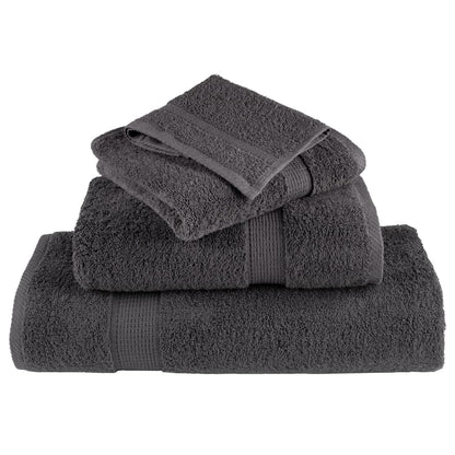 Premium Guest Towels "SOLUND" 4 pcs Anthracite 30x50 cm 600 gsm