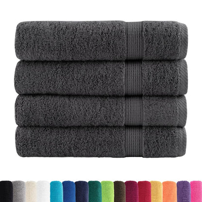 Premium Hand Towels "SOLUND" 4 pcs Anthracite 50x100 cm 600 gsm