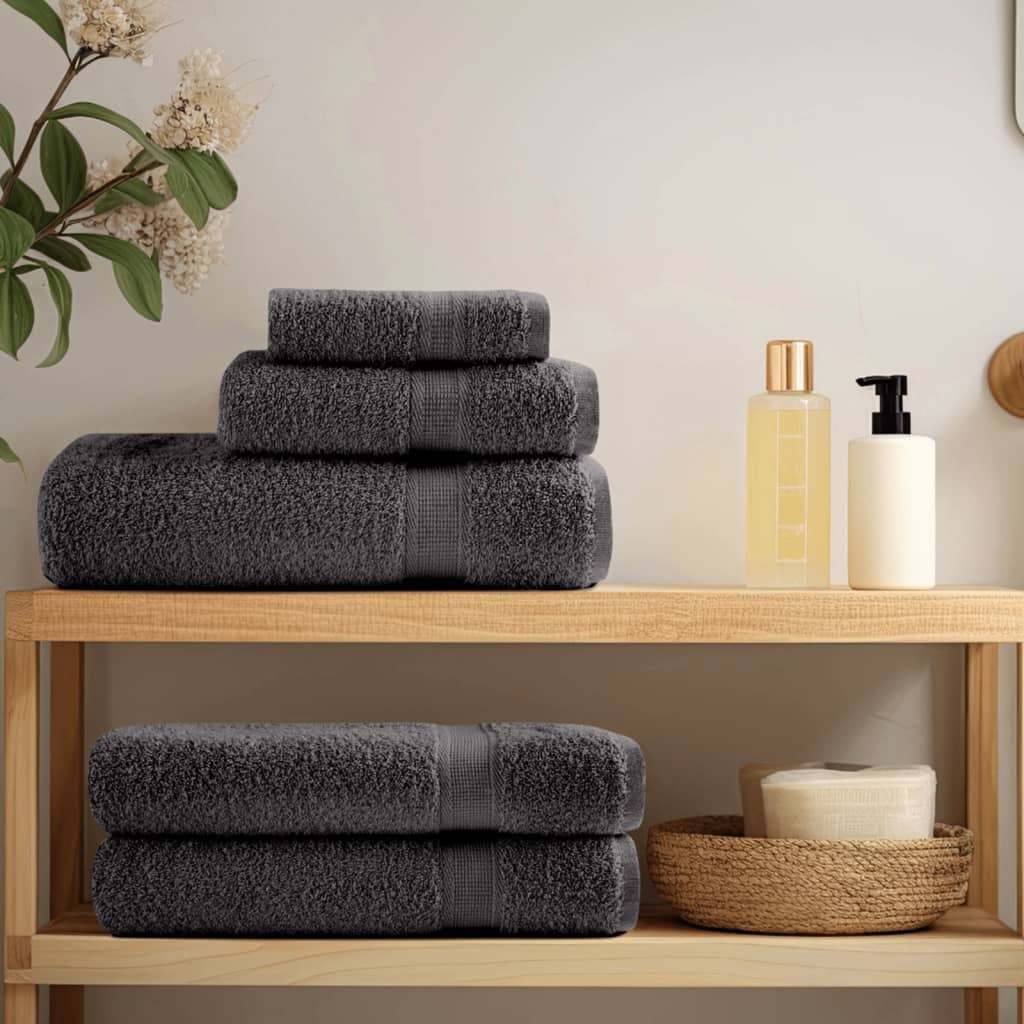 Premium Hand Towels "SOLUND" 4 pcs Anthracite 50x100 cm 600 gsm