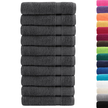 Premium Hand Towels "SOLUND" 10 pcs Anthracite 50x100 cm 600 gsm