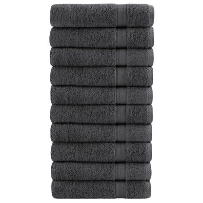 Premium Shower Towels "SOLUND" 10 pcs Anthracite 70x140 cm 600 gsm