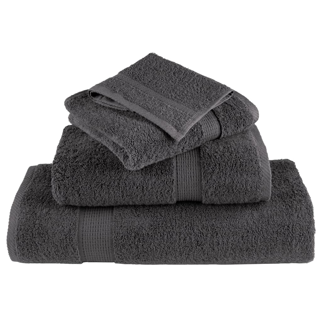 Premium Shower Towels "SOLUND" 10 pcs Anthracite 70x140 cm 600 gsm