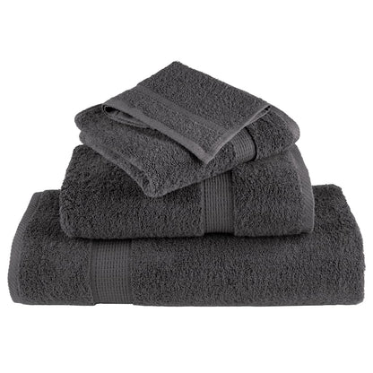 Premium Bath Towels "SOLUND" 4 pcs Anthracite 100x150 cm 600 gsm