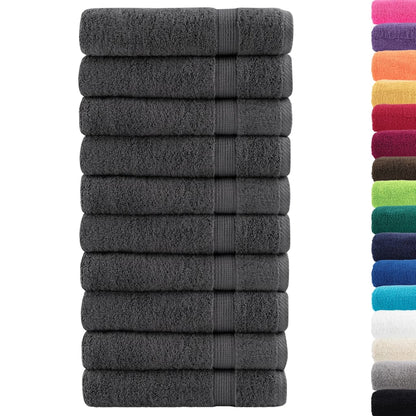 Premium Bath Towels "SOLUND" 10 pcs Anthracite 100x150 cm 600 gsm