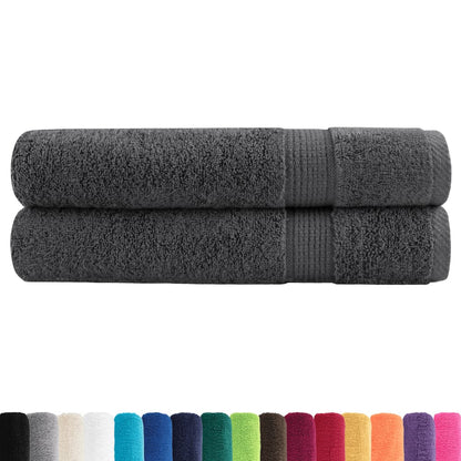 Premium Sauna Towels "SOLUND" 2 pcs Anthracite 80x200 cm 600 gsm