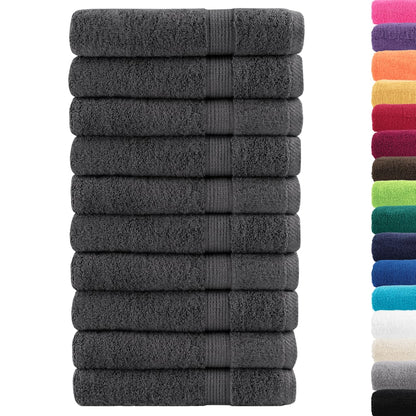 Premium Sauna Towels "SOLUND" 10 pcs Anthracite 80x200 cm 600 gsm