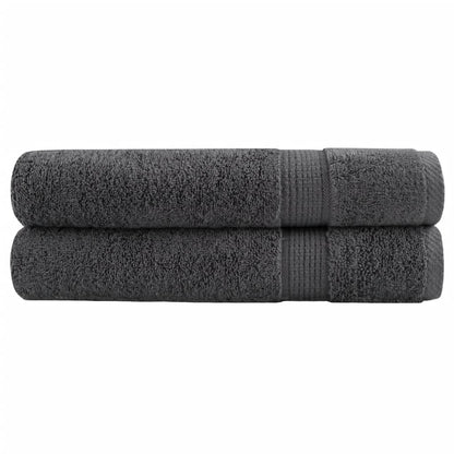 Premium Towels "SOLUND" 2 pcs Anthracite 100x200 cm 600 gsm