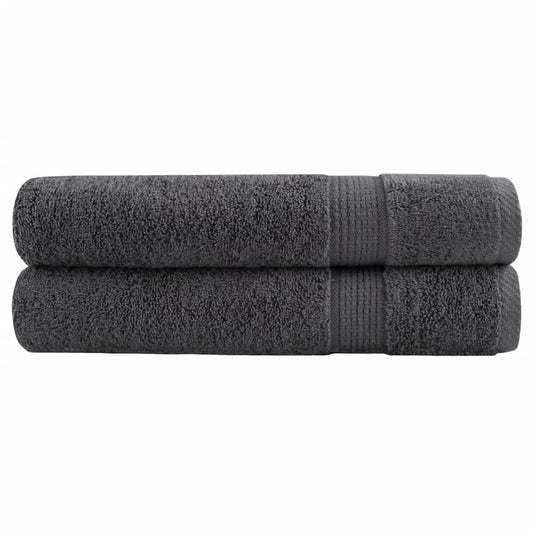 Premium Towels "SOLUND" 2 pcs Anthracite 100x200 cm 600 gsm