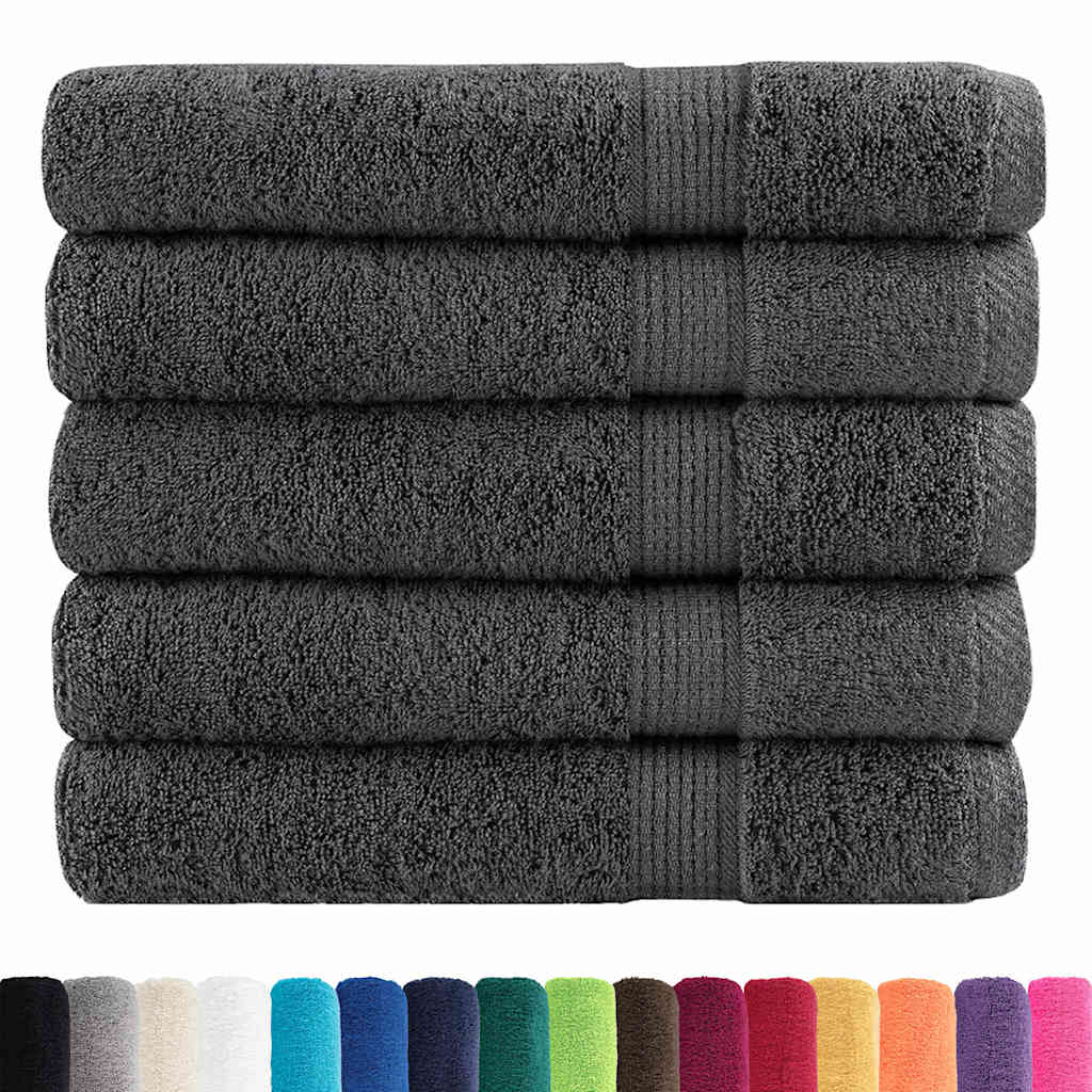 Premium Towels "SOLUND" 50 pcs Anthracite 100x200 cm 600 gsm
