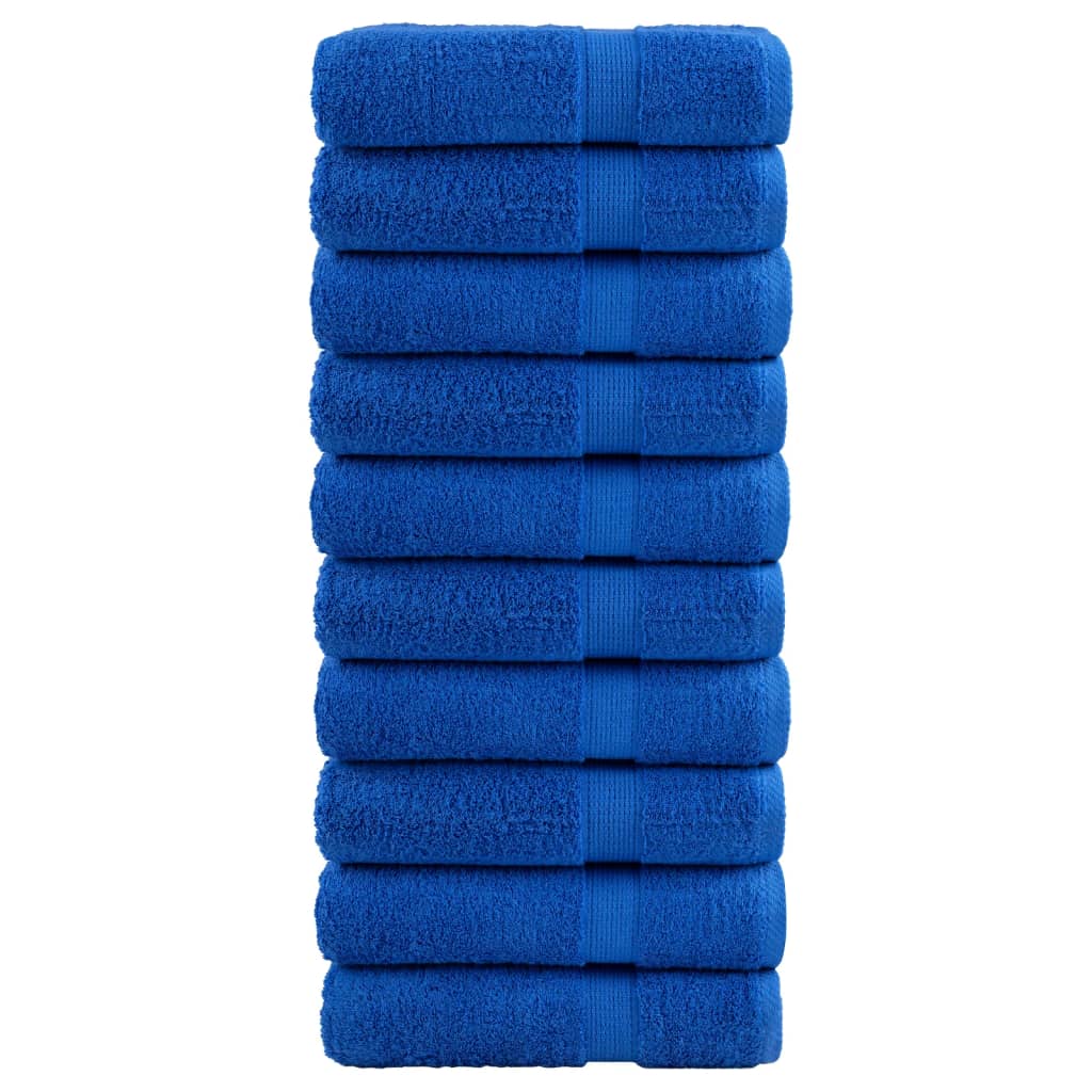 Premium Hand Towels "SOLUND" 10 pcs Blue 50x100 cm 600 gsm