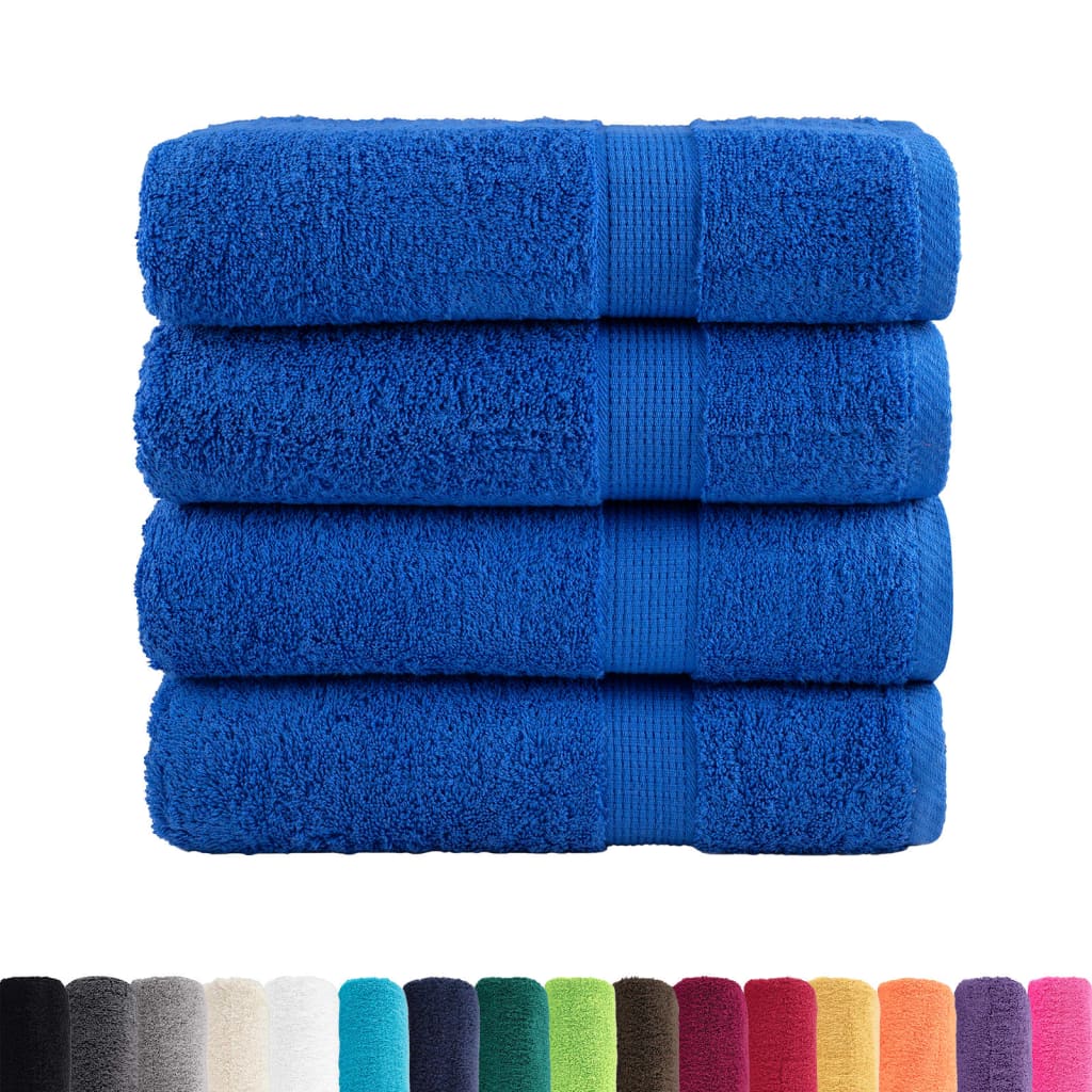 Premium Shower Towels "SOLUND" 4 pcs Blue 70x140 cm 600 gsm
