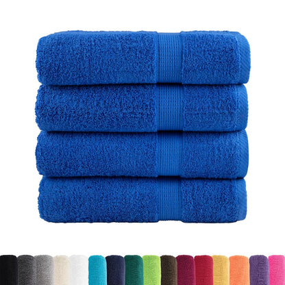 Premium Bath Towels "SOLUND" 4 pcs Blue 100x150 cm 600 gsm