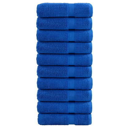Premium Bath Towels "SOLUND" 10 pcs Blue 100x150 cm 600 gsm